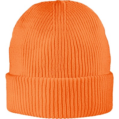 Exclusive Recycled Fine Rib Beanie, Orange