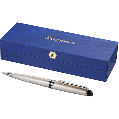 WATERMAN Drehkugelschreiber Expert, blaue Mine, stahl,gold
