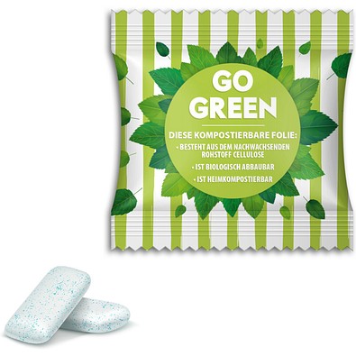 Extra Professional Strong Mint Gums, 3 g, transparente kompostierbare Folie, inkl. Druck