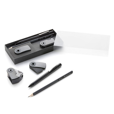 FABER-CASTELL Schreibset Black Mix, schwarz