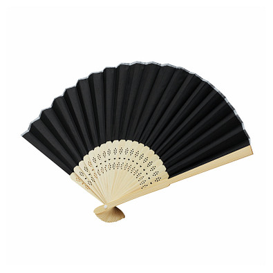 Faltbarer Fächer BAMBOO COOL,schwarz