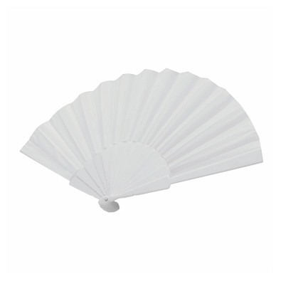 Faltbarer Fächer COOL RPET,weiß