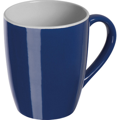 Farbige Tasse aus Keramik, 300 ml, dunkelblau