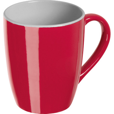 Farbige Tasse aus Keramik, 300 ml, rot