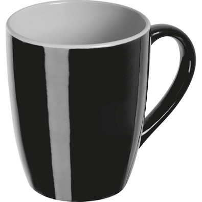Farbige Tasse aus Keramik, 300 ml, schwarz