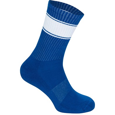 Farbige Tennissocken, 37-41, Blue / White