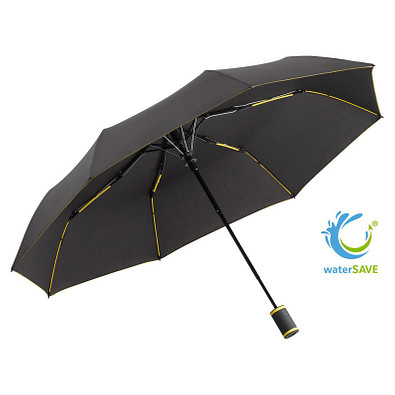 FARE® Automatik Taschenschirm Stylo, schwarz/gelb