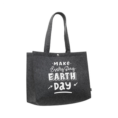 RPET BigShopper Filz Einkaufstasche, Dunkelgrau