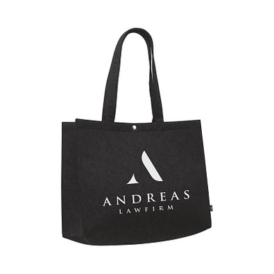 RPET BigShopper Filz Einkaufstasche, Schwarz