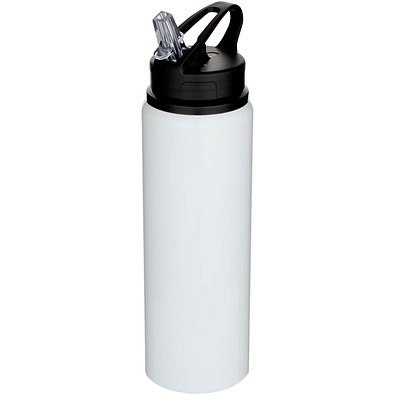 Fitz 800 ml RCS-zertifizierte, einwandige Trinkflasche aus recyceltem Edelstahl, weiss