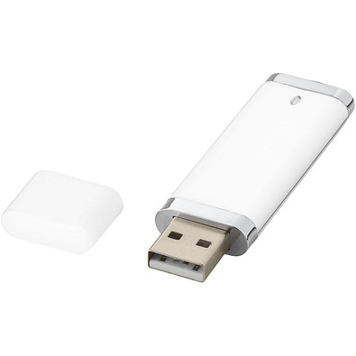 Flat USB-Stick, weiss, 1GB