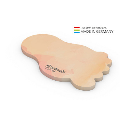 Geiger-Notes Haftnotiz Form aus 125 x 72 mm, 50 Blatt, inkl. Druck, Fuß