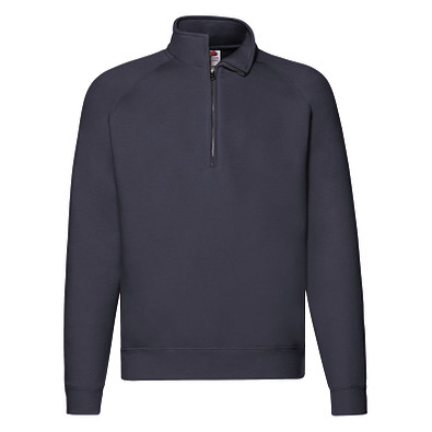 FRUIT OF THE LOOM® Unisex Sweatshirt Zip-Neck, navy, L