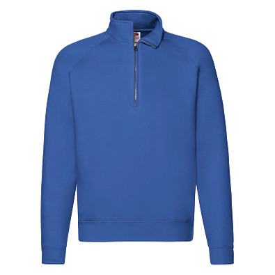 FRUIT OF THE LOOM® Unisex Sweatshirt Zip-Neck, royalblau, L