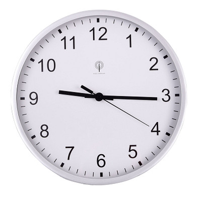 Funk-Wanduhr URANUS,silber, weiß