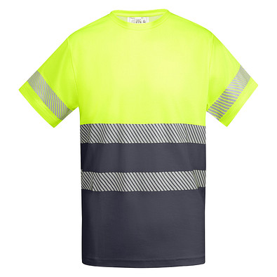 Funktionsshirt Tauri mit kurzen Ärmeln, XXXXL, bleigrau/fluor yellow