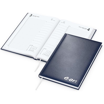 Geiger-Notes Buchkalender Basic Bestseller, dunkelblau, inkl. Silberprägung