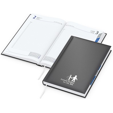 Geiger-Notes Buchkalender Manager Register Bestseller, anthrazit, inkl. Silberprägung
