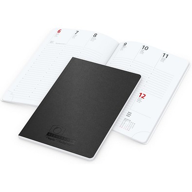 Geiger-Notes Buchkalender Prestige-Flexx Bestseller, schwarz inkl. Prägung schwarz-glänzend