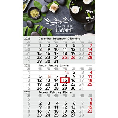 Geiger-Notes Monatskalender Budget 3 Bestseller, inkl. Druck, blau