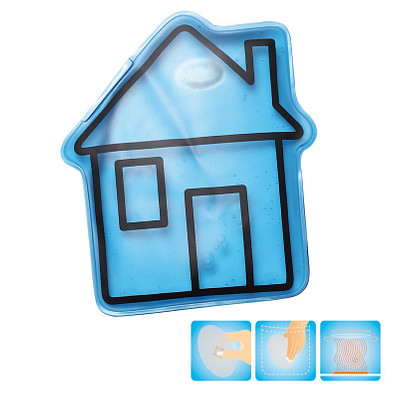 Gel-Wärmekissen Haus, blau Gel-Wärmekissen Haus, blau