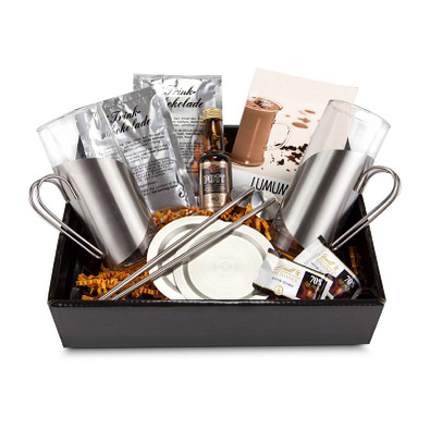 Geschenk-Set Trinkschokolade mit Rum, inklusive Zutaten