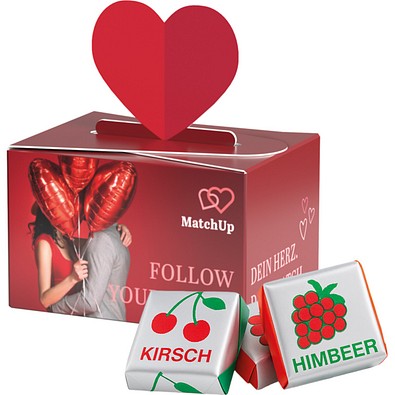 Geschenkbox Mini Herz, Böhme Fruchtkaramelle, inkl. Druck