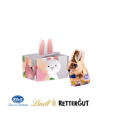 Geschenkbox Mini, Klett Osterhase, inkl. Druck