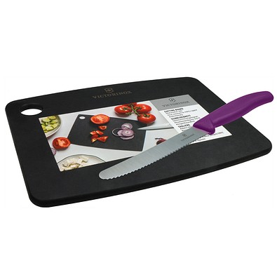 Geschenkschachtel Schneidbrett und Messer eggplant purple, 2-teilig