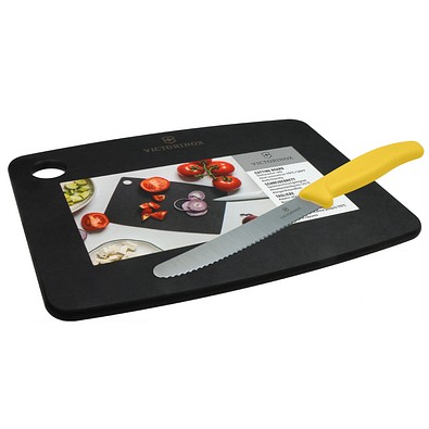 Geschenkschachtel Schneidbrett und Messer lemon yellow, 2-teilig