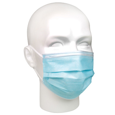 Gesichtsmaske für Mund-Nasenabdeckung, 3-lagig, blau Gesichtsmaske für Mund-Nasenabdeckung, 3-lagig, blau