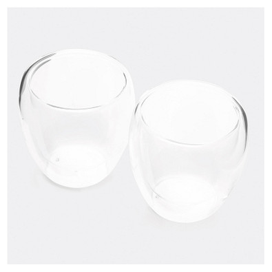 Gläser-Set DRINK LINE M, doppelwandig: 2er Set,transparent