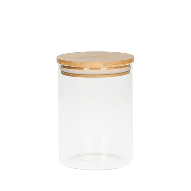Glasbehälter Bamboo, 0,65 l, transparent