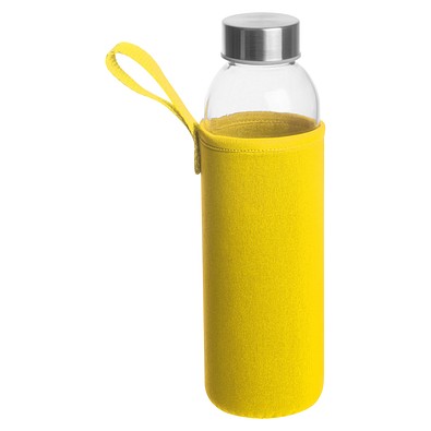 Glasflasche Klagenfurt,gelb