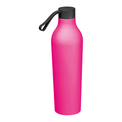 Gummierte Trinkflasche, 750ml, pink