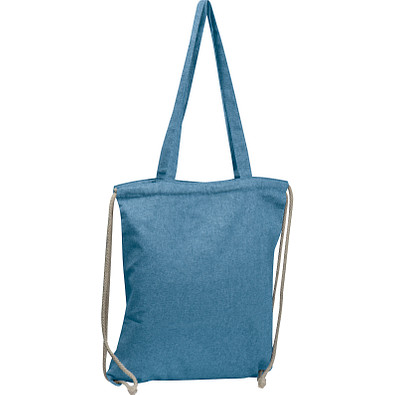 Gym-Cottonbag aus recycelter Baumwolle, blau