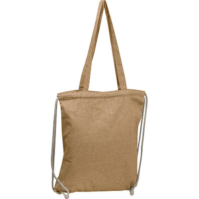 Gym-Cottonbag aus recycelter Baumwolle, weiss