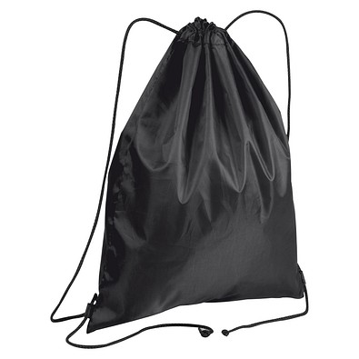 Gymbag aus recyceltem Polyester , schwarz