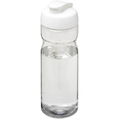 H2O Active® Base 650 ml Sportflasche mit Klappdeckel, transparent/weiß