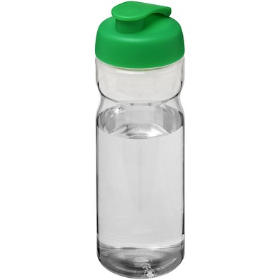 H2O Active® Base 650 ml Sportflasche mit Klappdeckel, transparent/grün