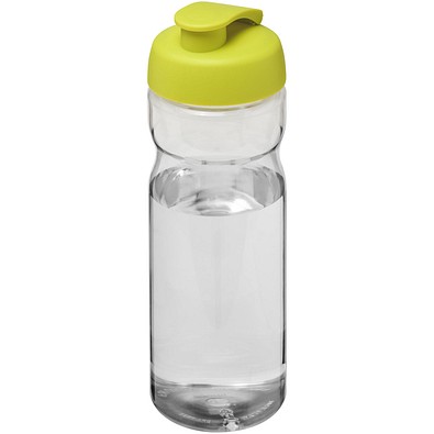 H2O Active® Base 650 ml Sportflasche mit Klappdeckel, transparent/limone