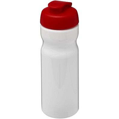H2O Active® Base 650 ml Sportflasche mit Klappdeckel, weiß/rot