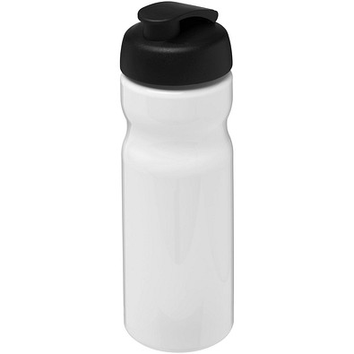 H2O Active® Base 650 ml Sportflasche mit Klappdeckel, weiß/schwarz