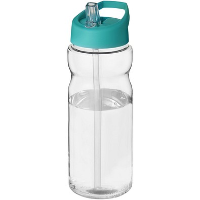 H2O Active® Base Tritan™ 650 ml Sportflasche mit Ausgussdeckel, transparentklar/aquablau
