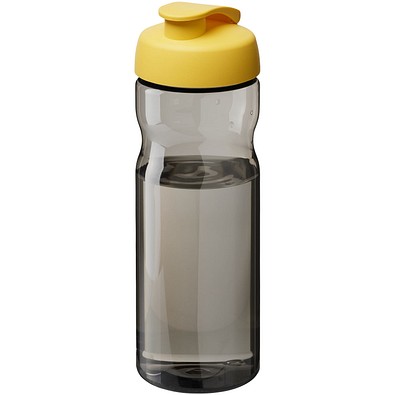 H2O Active® Base Tritan™ 650 ml Sportflasche mit Klappdeckel, kohle/gelb