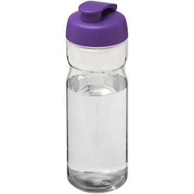 H2O Active® Base Tritan™ 650 ml Sportflasche mit Klappdeckel, transparentklar/lila