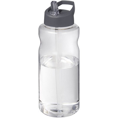 H2O Active® Big Base 1L Sportflasche mit Ausgussdeckel, grau
