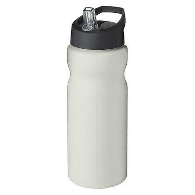 H2O Active® Eco Base 650 ml Sportflasche mit Ausgussdeckel, elfenbeinweiß/ schwarz