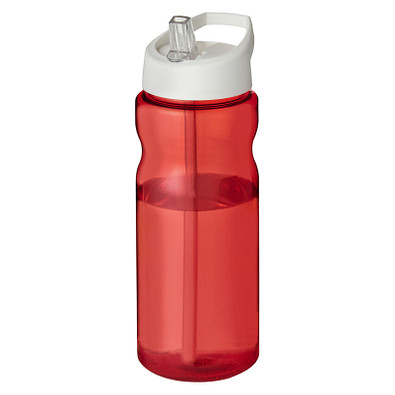 H2O Active® Eco Base 650 ml Sportflasche mit Ausgussdeckel, rot/ weiß
