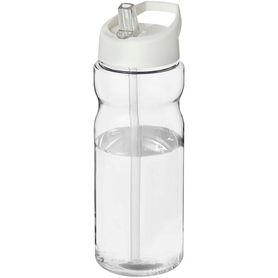 H2O Active® Eco Base 650 ml Sportflasche mit Ausgussdeckel, transparent/weiß